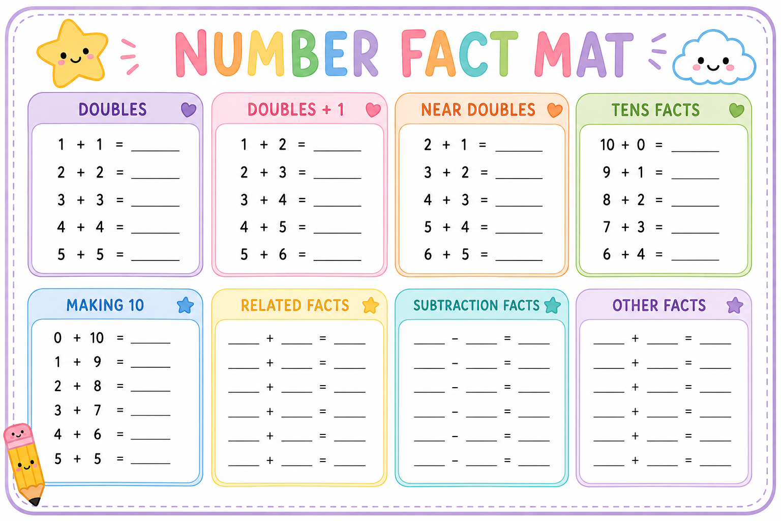 Number Fact Mat